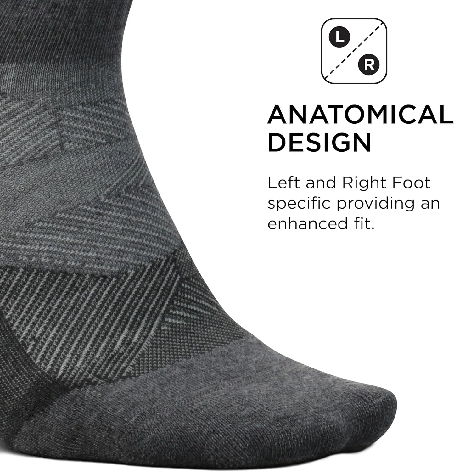 Feetures Trail Max Cushion Mini Crew Sock - Hiking Socks for Men & Women(1 Pair)