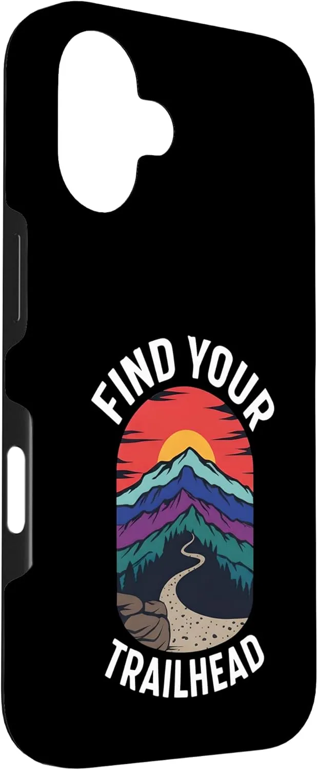 Find Your Trailhead Hiking Mountain Outdoors Design Case for iPhone 16