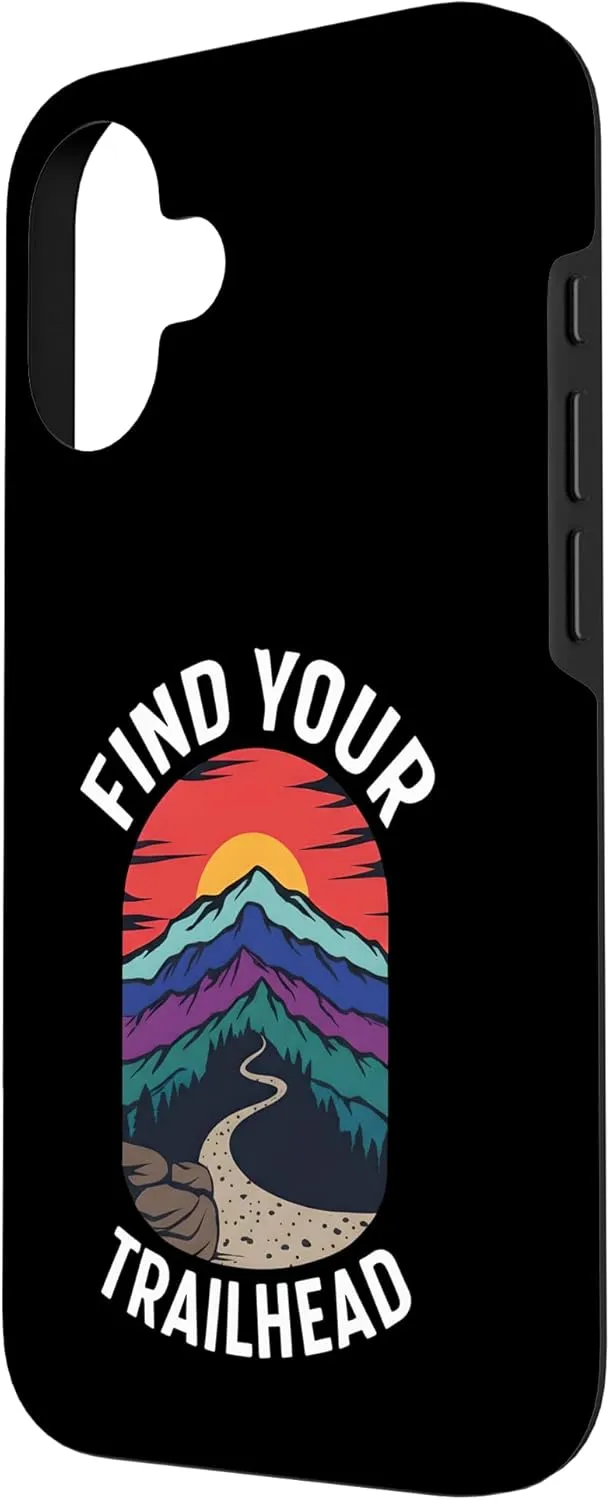 Find Your Trailhead Hiking Mountain Outdoors Design Case for iPhone 16