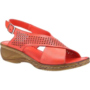 Fleet & Foster Judith Open Toe Sandal Red