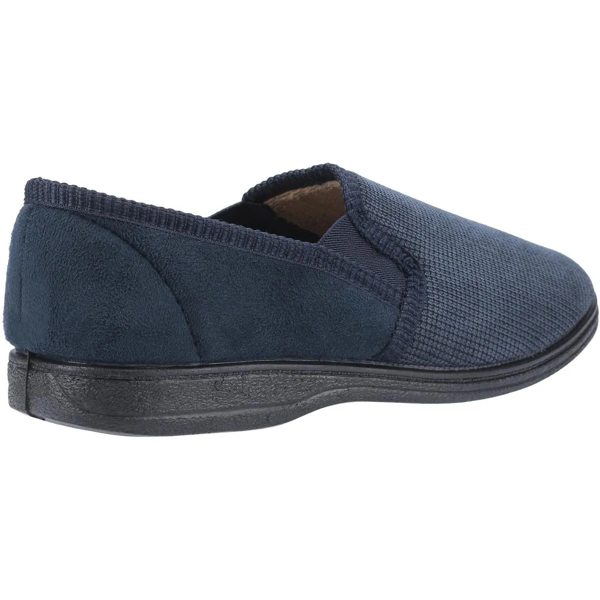 Fleet & Foster Tim Twin Gusset Slipper Navy