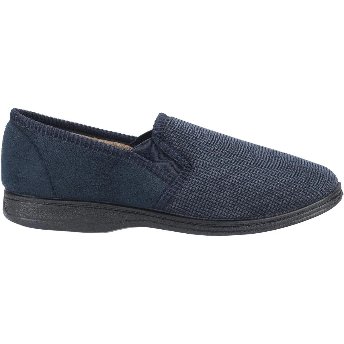 Fleet & Foster Tim Twin Gusset Slipper Navy