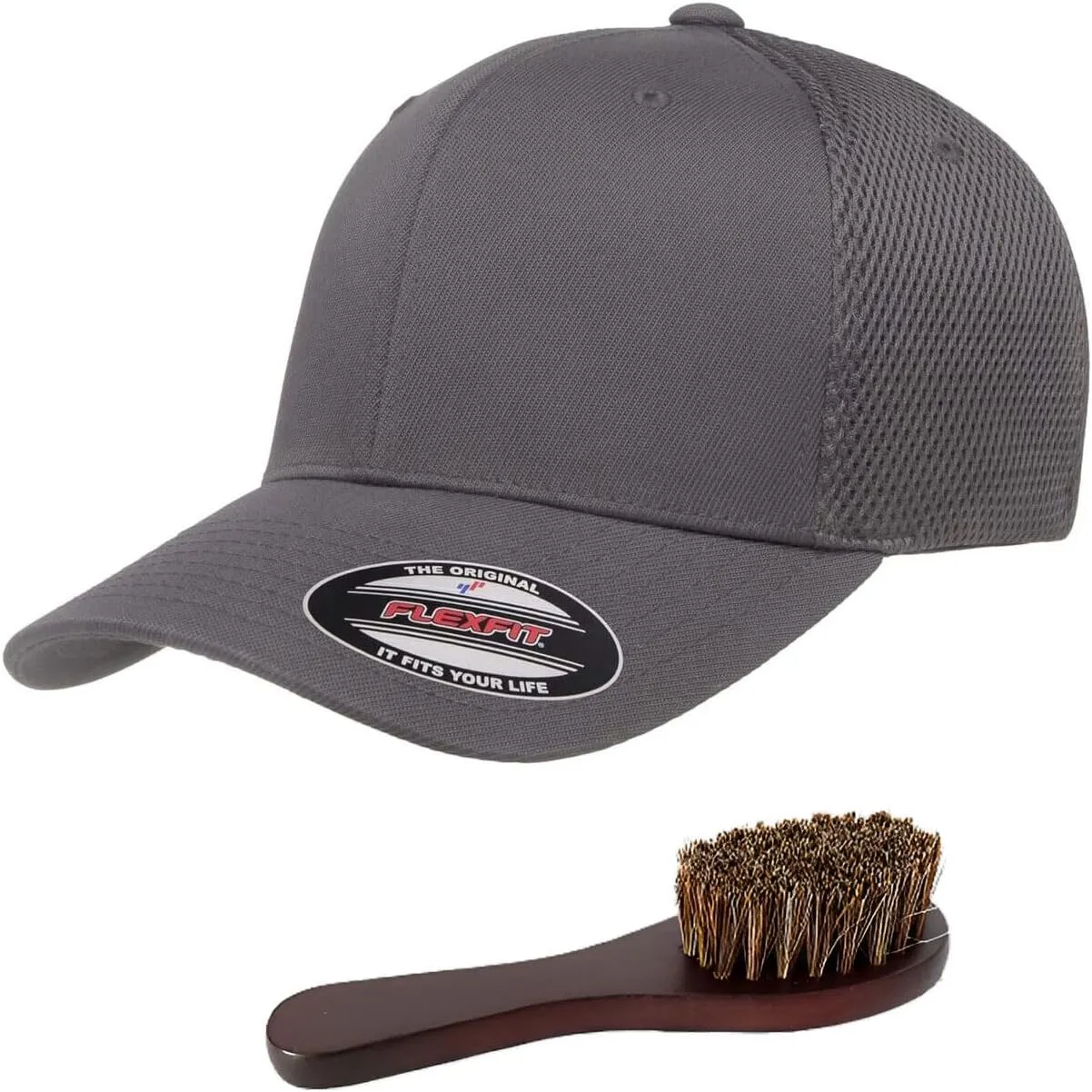 Flexfit 6533 Ultrafibre and Airmesh Lightweight Cap Bundle with THP Hat & Clothing Brush