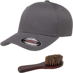 Flexfit 6533 Ultrafibre and Airmesh Lightweight Cap Bundle with THP Hat & Clothing Brush