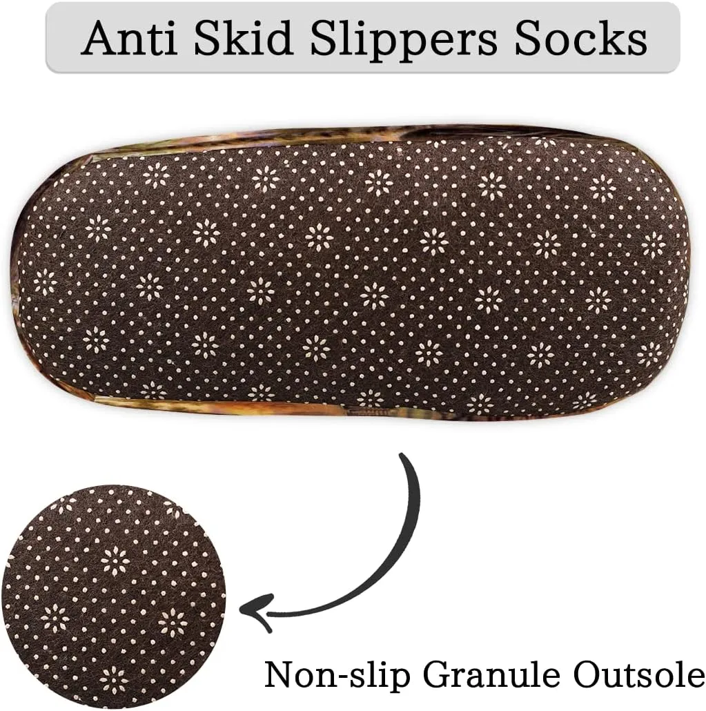 Forest Sunset Cabin Women Closed Back House Slippers, Streams Rivers Elk Womens Mens Winter Indoor Slippers, Soft Cozy Warm Fuzzy Memory Foam Anti-Slip Slippers