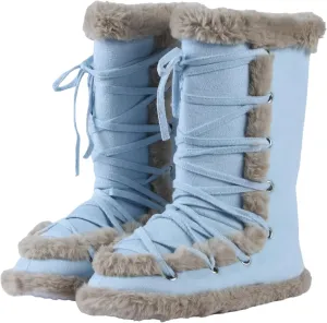 Forfoot Slippers Womens Indoor Slipper Boots for Ladies Girls with Knitted Upper and Bow