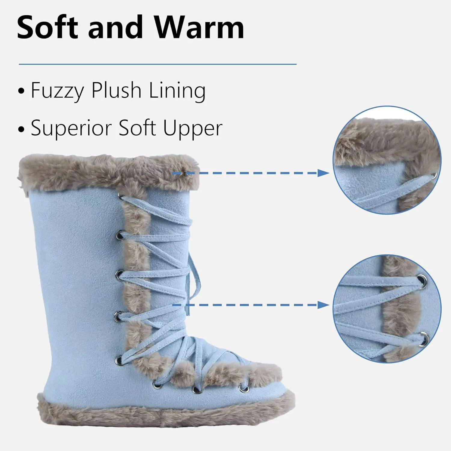 Forfoot Slippers Womens Indoor Slipper Boots for Ladies Girls with Knitted Upper and Bow