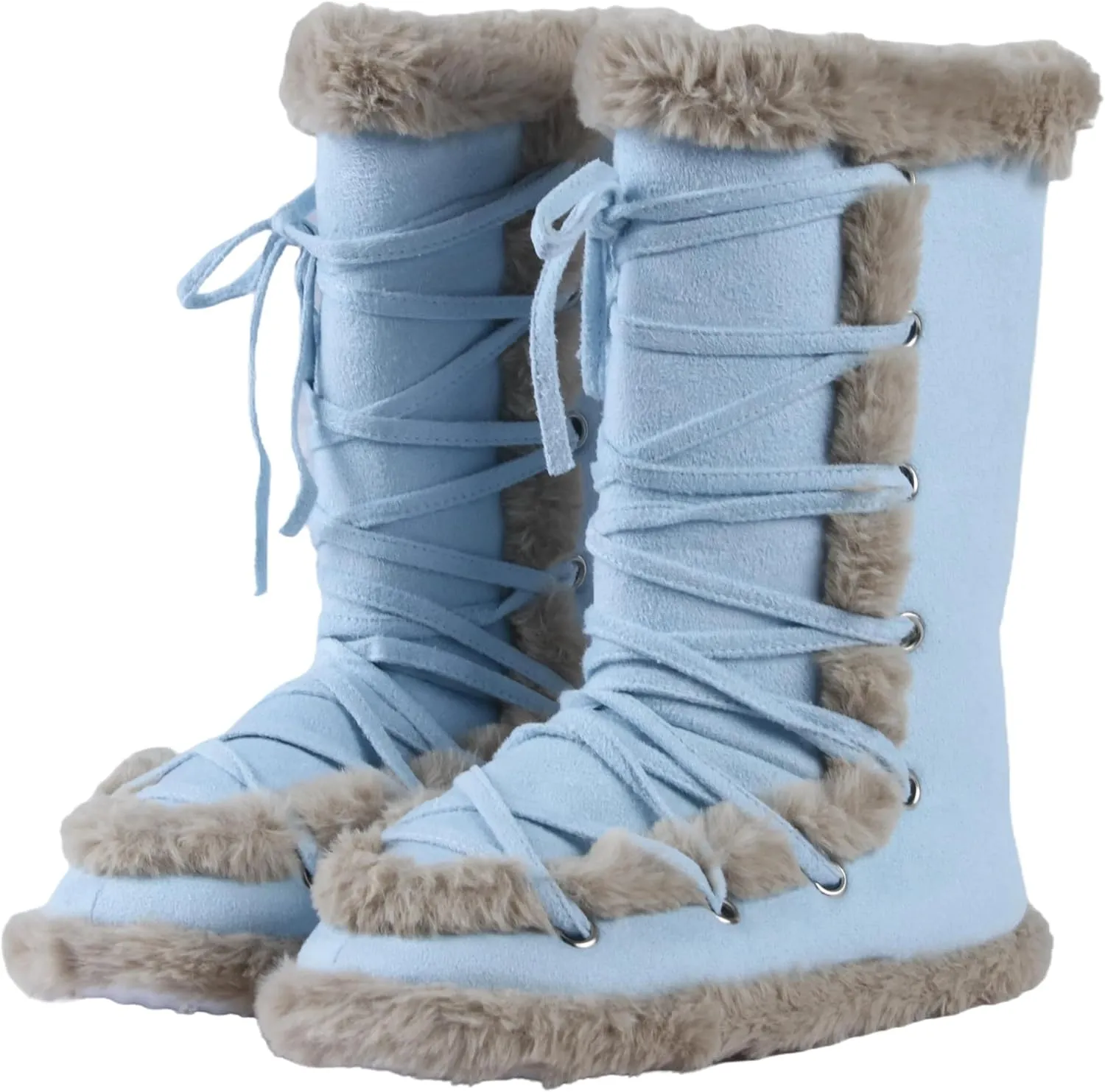 Forfoot Slippers Womens Indoor Slipper Boots for Ladies Girls with Knitted Upper and Bow