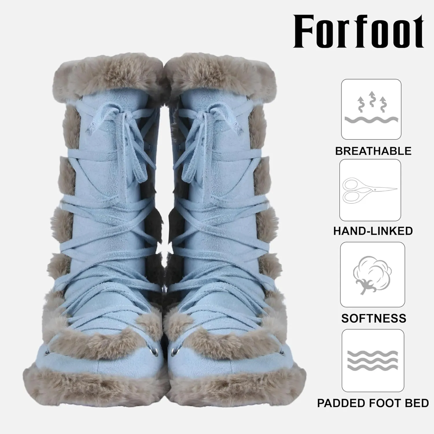 Forfoot Slippers Womens Indoor Slipper Boots for Ladies Girls with Knitted Upper and Bow