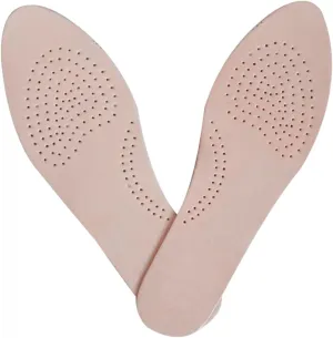FRCOLOR 1Pair Breathable Massage Insoles for Women Men Thickened Sweat Absorbing Foot Pads Comfortable Shoe Accessories for Sports Casual Work Shoes Beige