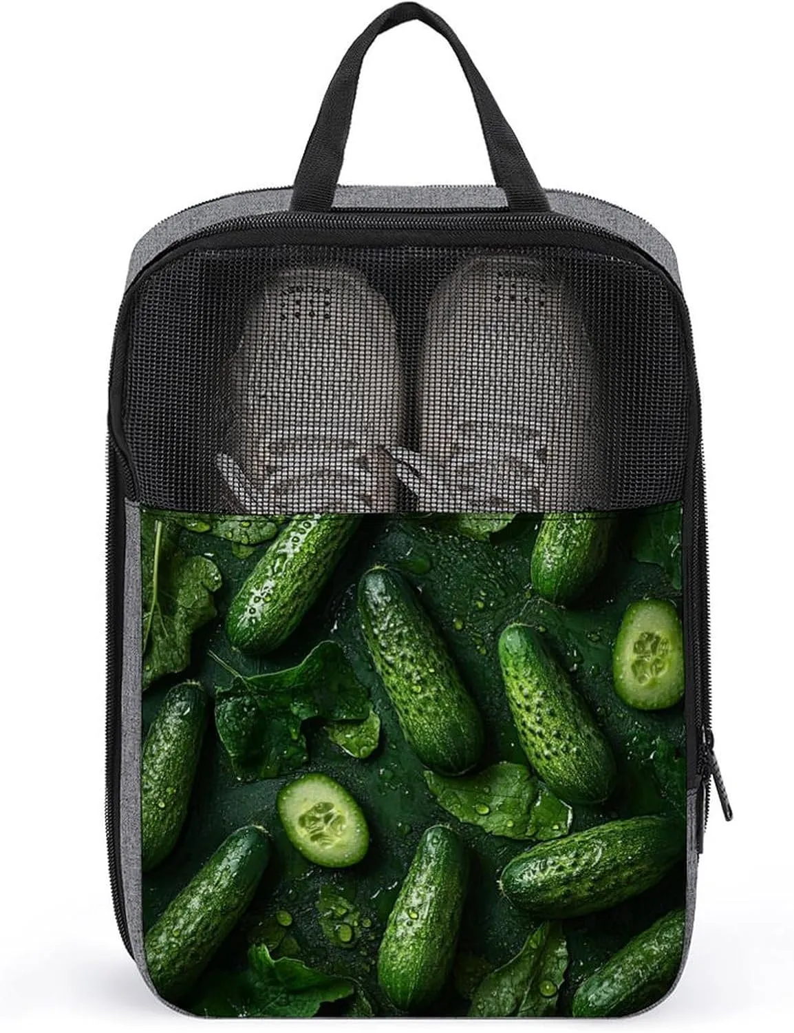 Freshly Cut Cucumbers Shoe Bag for Travel Daily Use Anti-dust Storage Carrier Golf Shoe Pouch