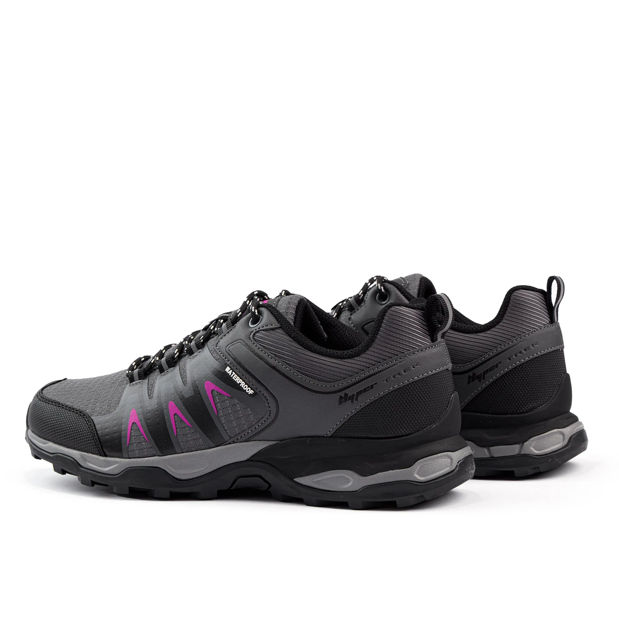 Frontier Ladies Waterproof Hiking Shoe - Charcoal/Fuchsia