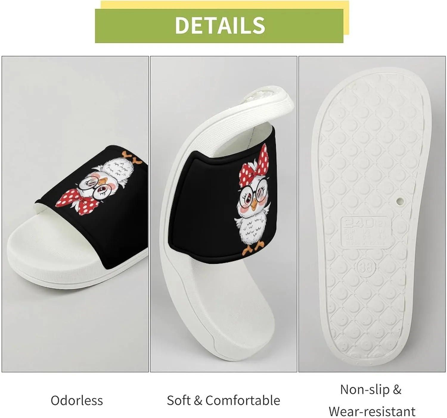 Funny Chicken Open Toe Slippers for Women And Men Non Slip Shower Slippers Home Slippers