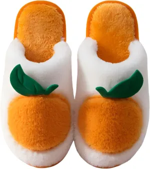 Fuzzy Slipper Winter Fluffy Slippers Fruit Cute Slippers For Women Warm Houseshoes For Women Comfort Plush Slippers