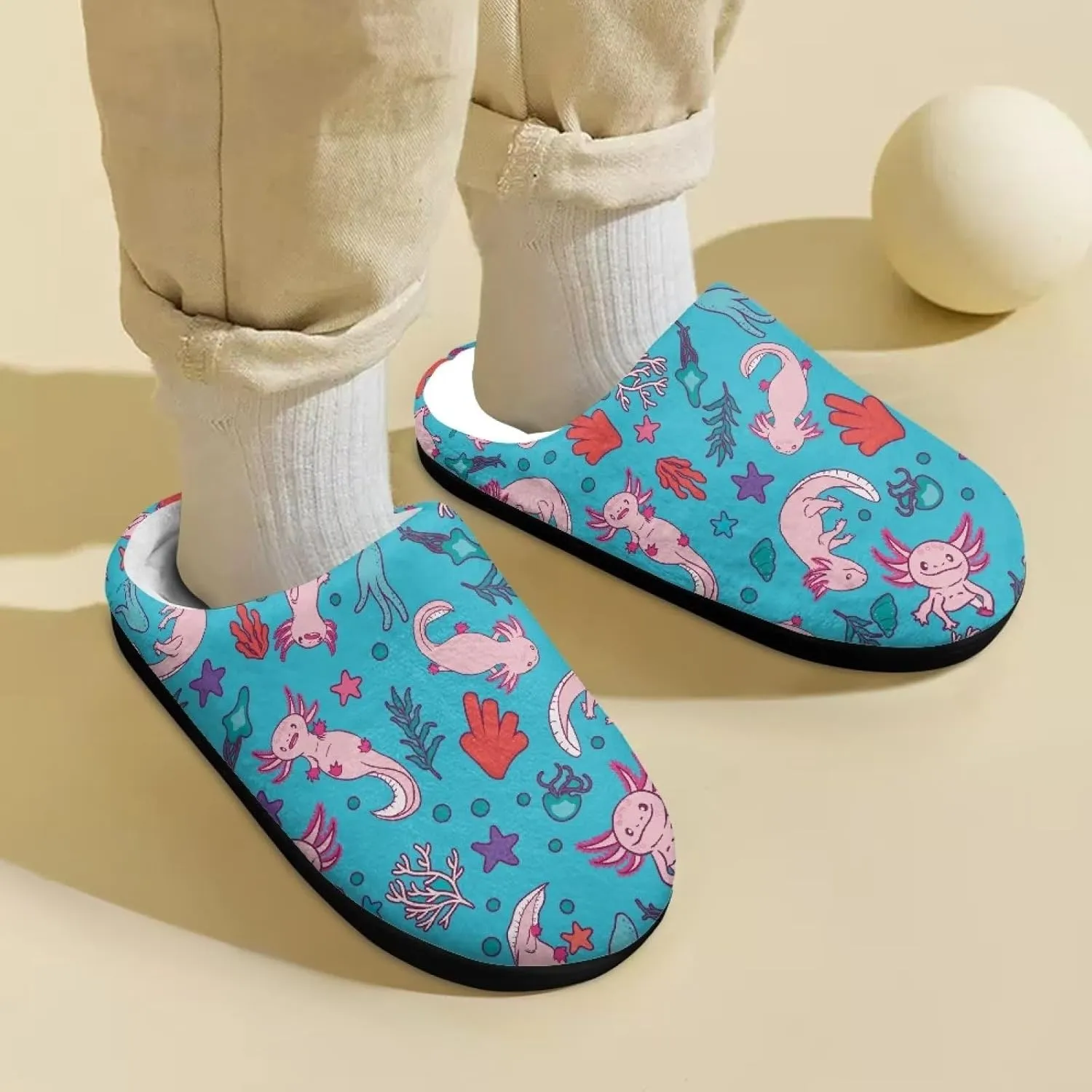 Fuzzy Slippers for Boys Girls Non-slip House Slipper Winter Bedroom Shoes for Little Kids