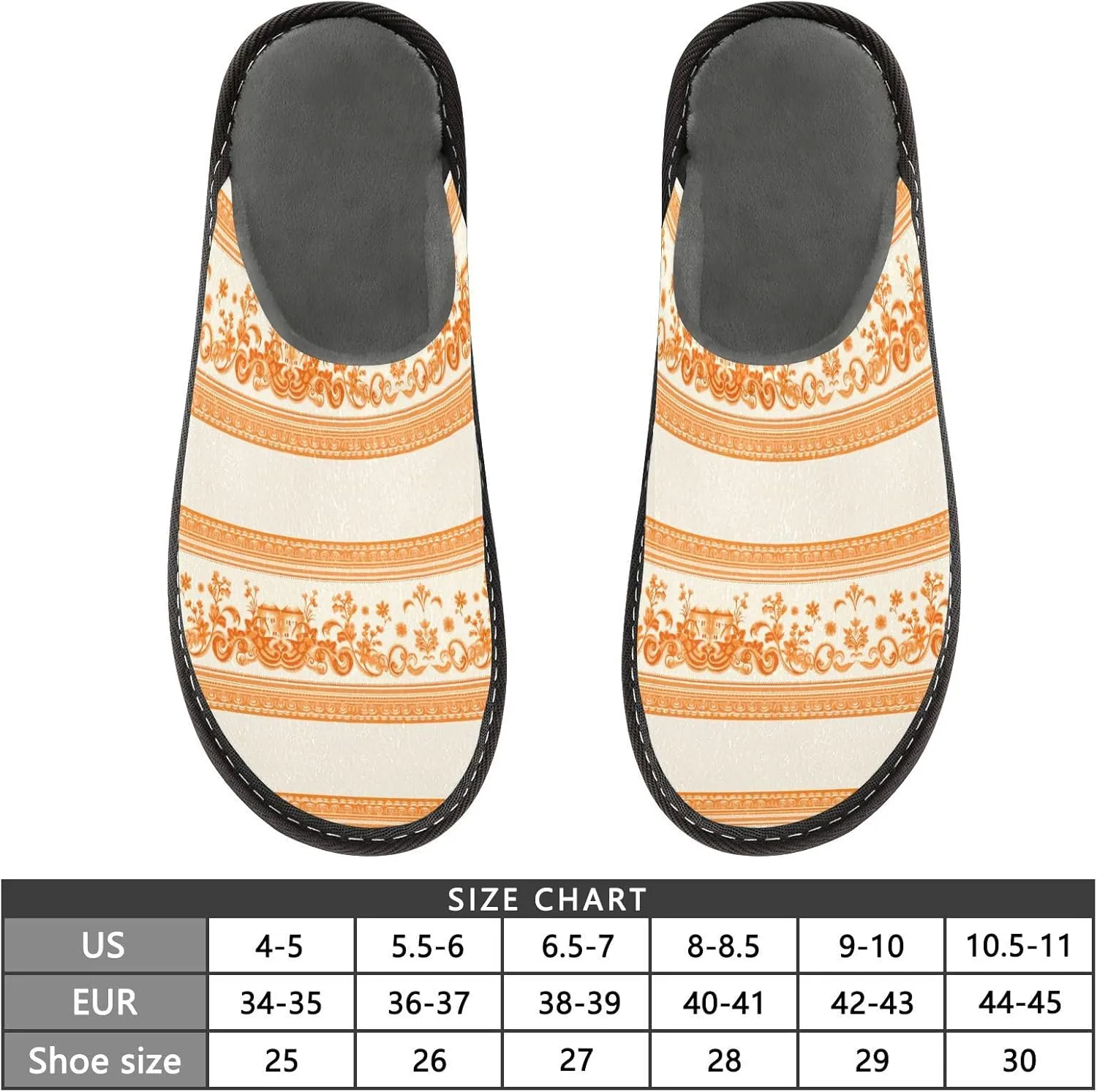Fuzzy Slippers for Women Men Cozy Memory Foam Scuff Slippers Warm House Shoes Indoor/Outdoor