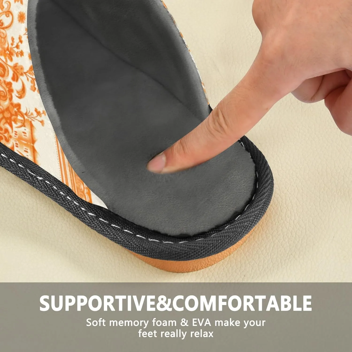 Fuzzy Slippers for Women Men Cozy Memory Foam Scuff Slippers Warm House Shoes Indoor/Outdoor