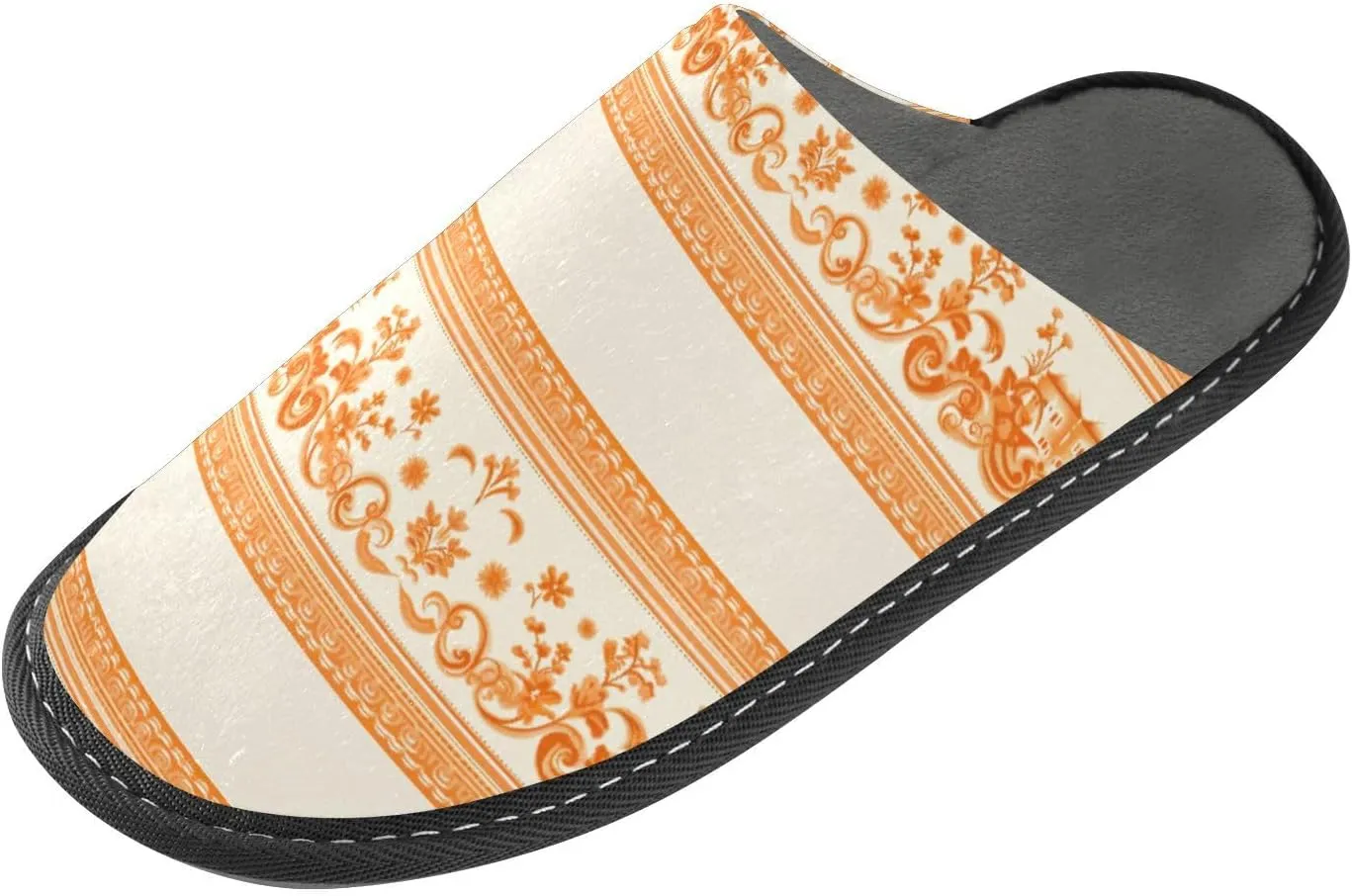 Fuzzy Slippers for Women Men Cozy Memory Foam Scuff Slippers Warm House Shoes Indoor/Outdoor