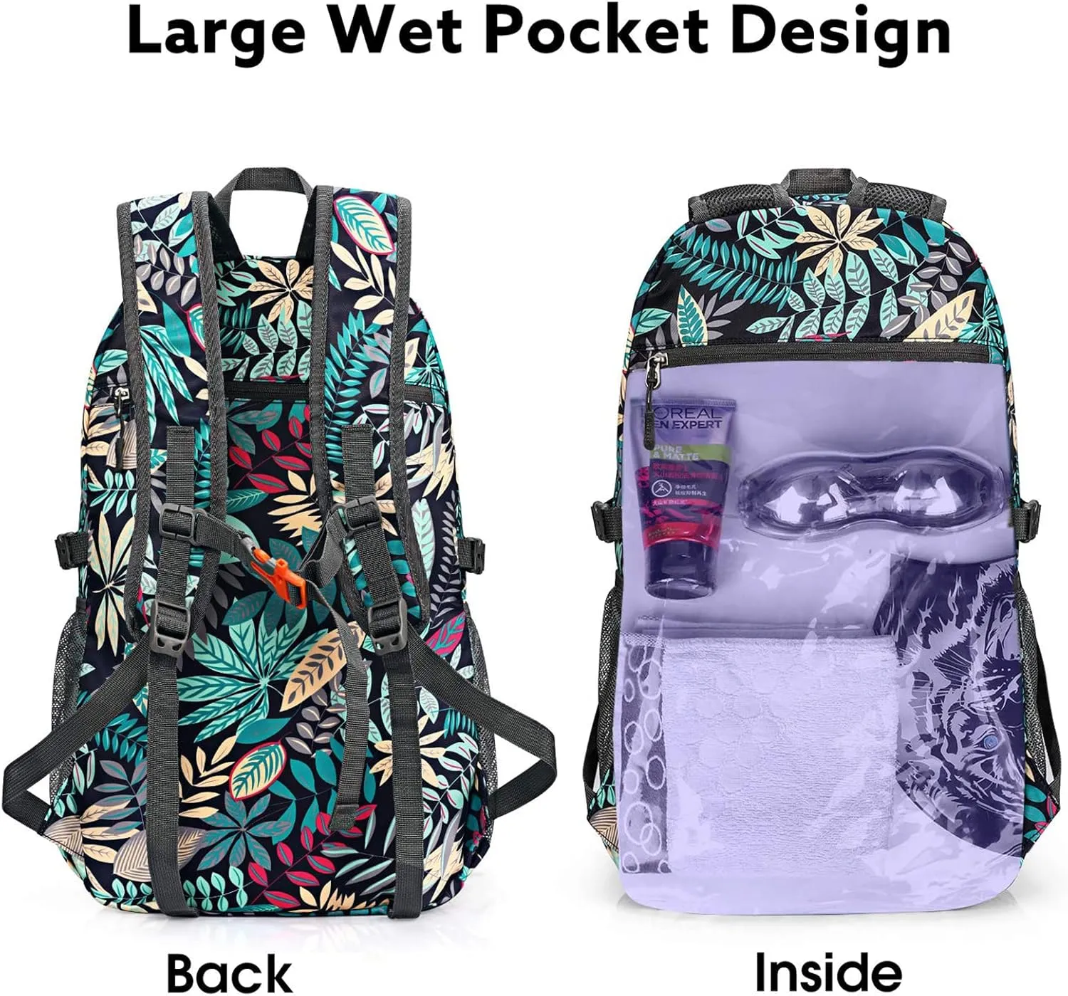 G4Free 40L Lightweight Packable Hiking Backpack, Waterproof Travel Daypack