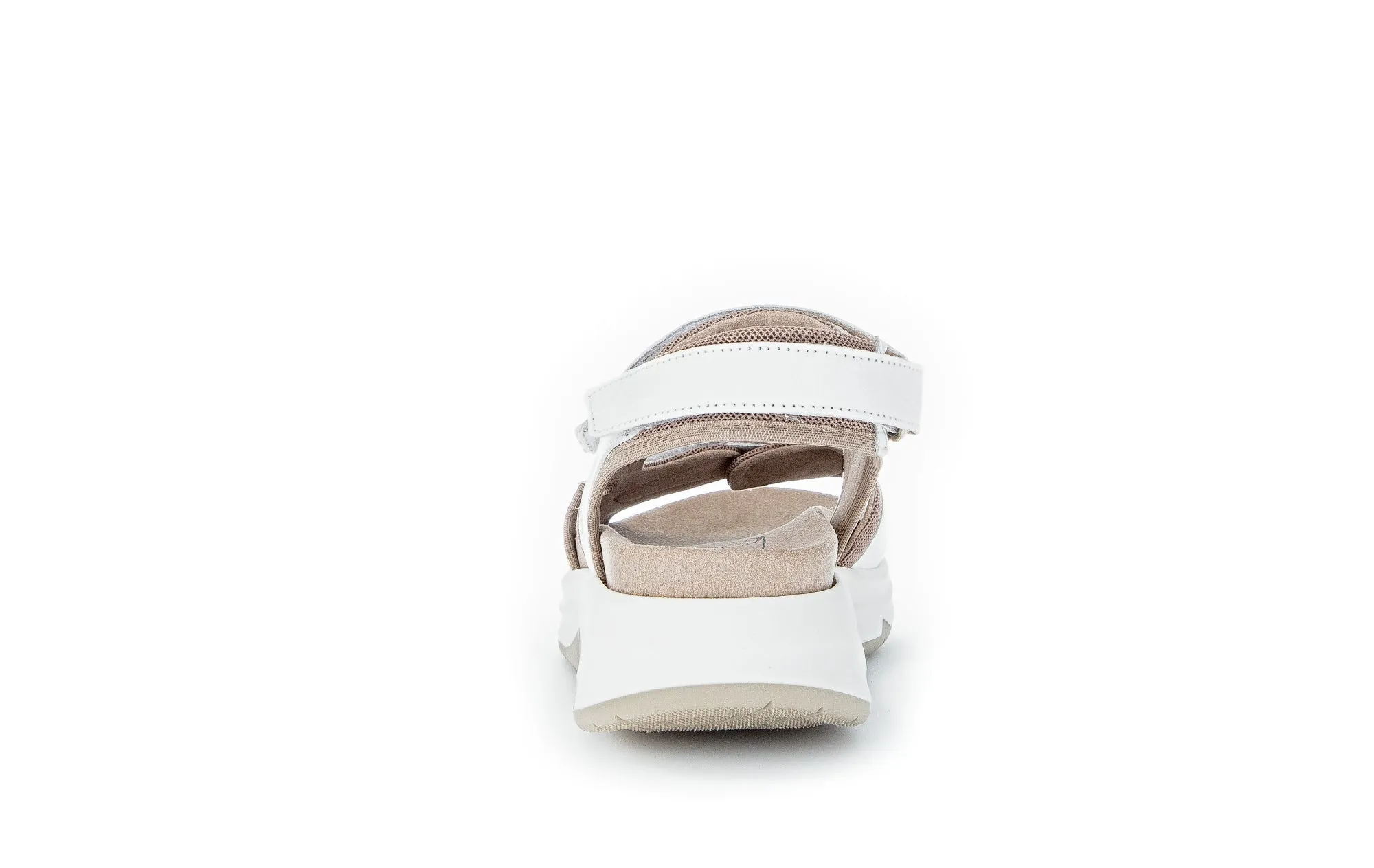 GABOR - 26.889.60 FLAT COMFORT SANDAL - WHITE LEATHER