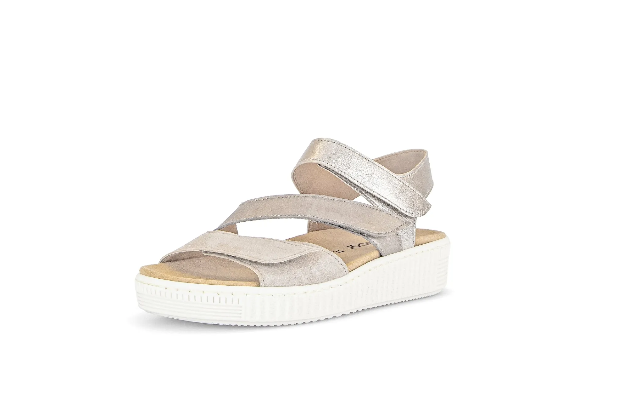 GABOR - 43.600.32 FLAT STRAP SANDAL - GOLD