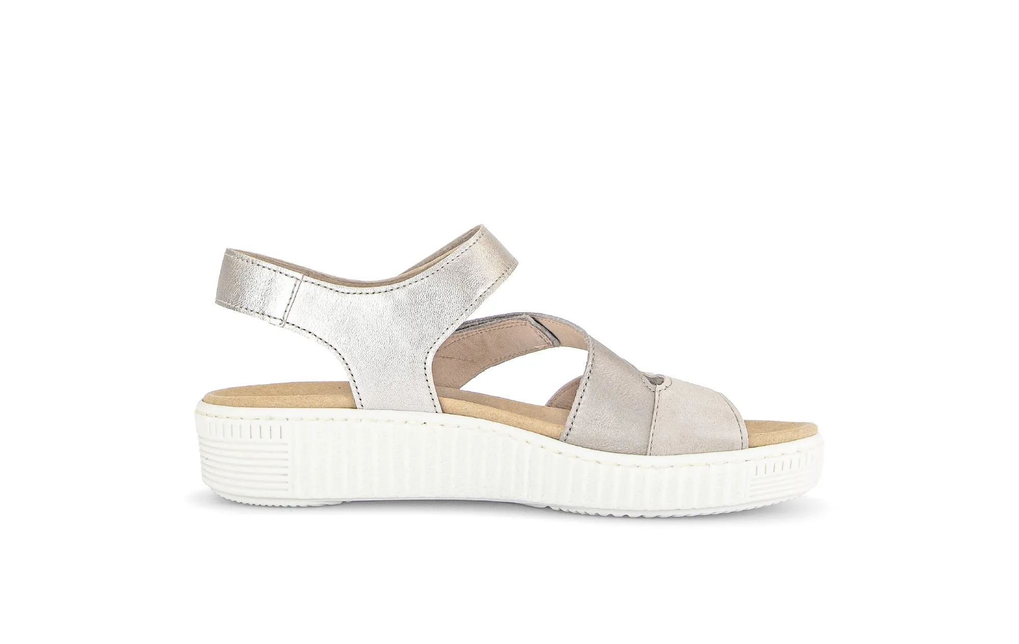 GABOR - 43.600.32 FLAT STRAP SANDAL - GOLD