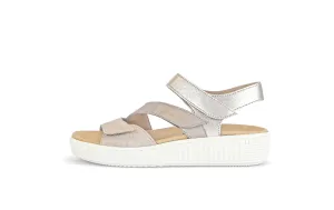 GABOR - 43.600.32 FLAT STRAP SANDAL - GOLD