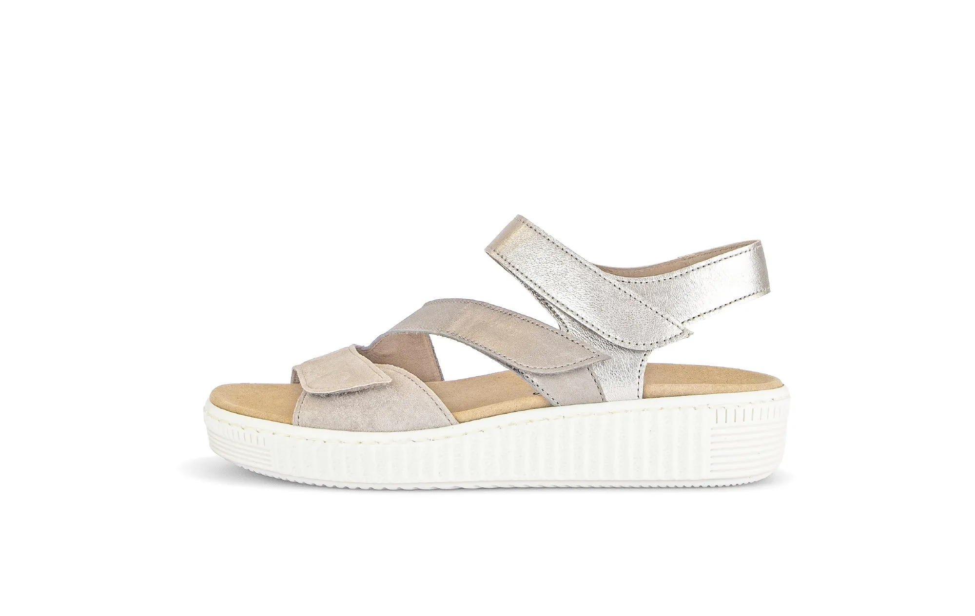 GABOR - 43.600.32 FLAT STRAP SANDAL - GOLD