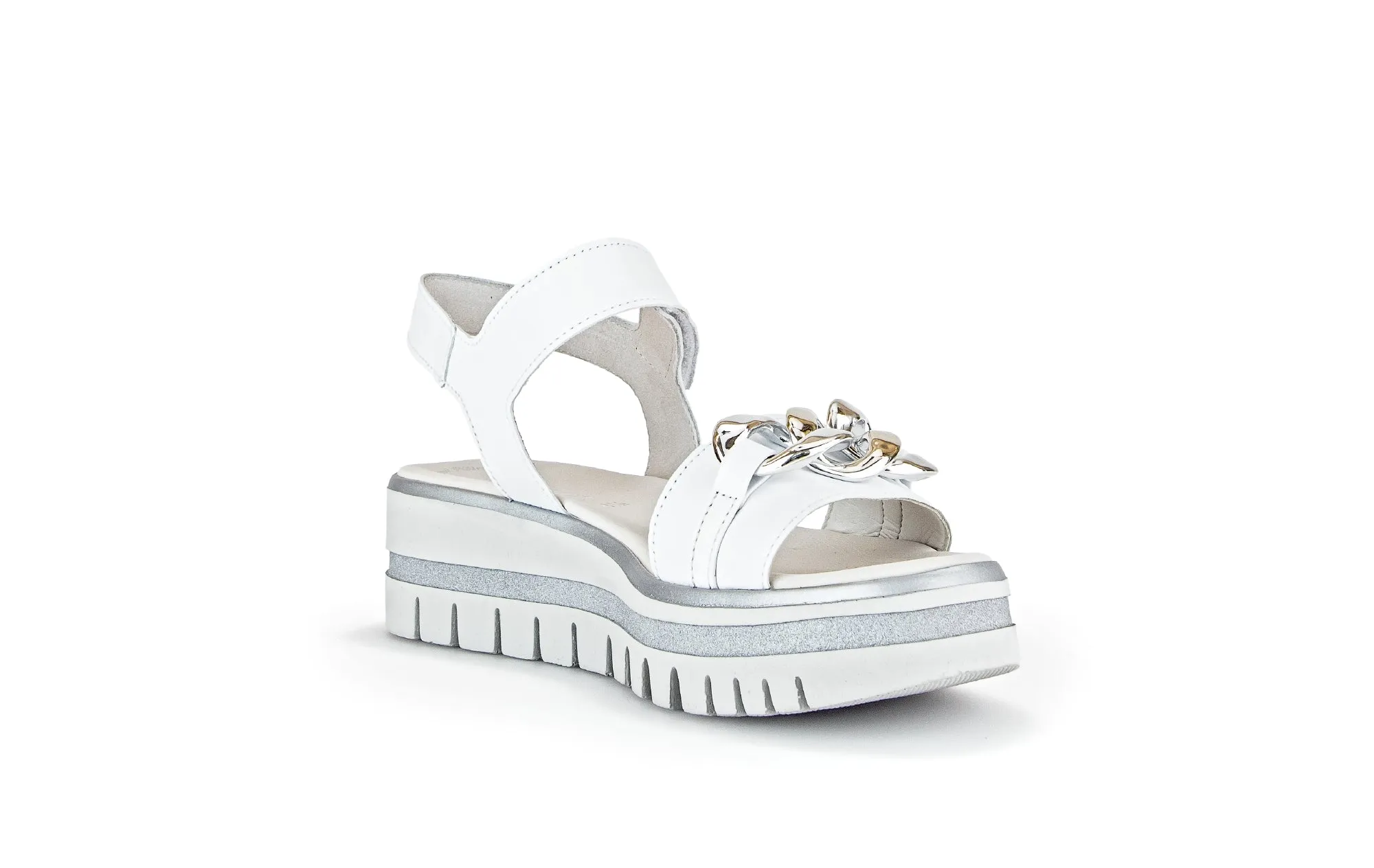 GABOR - 44.624.21 LOW WEDGE SANDAL - WHITE