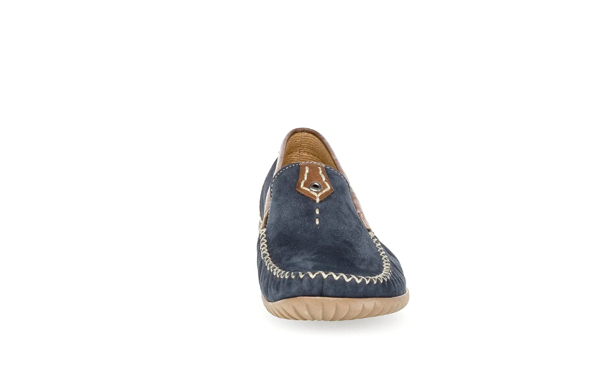 GABOR - 66.090.46 FLAT LOAFER - NAVY/TAN