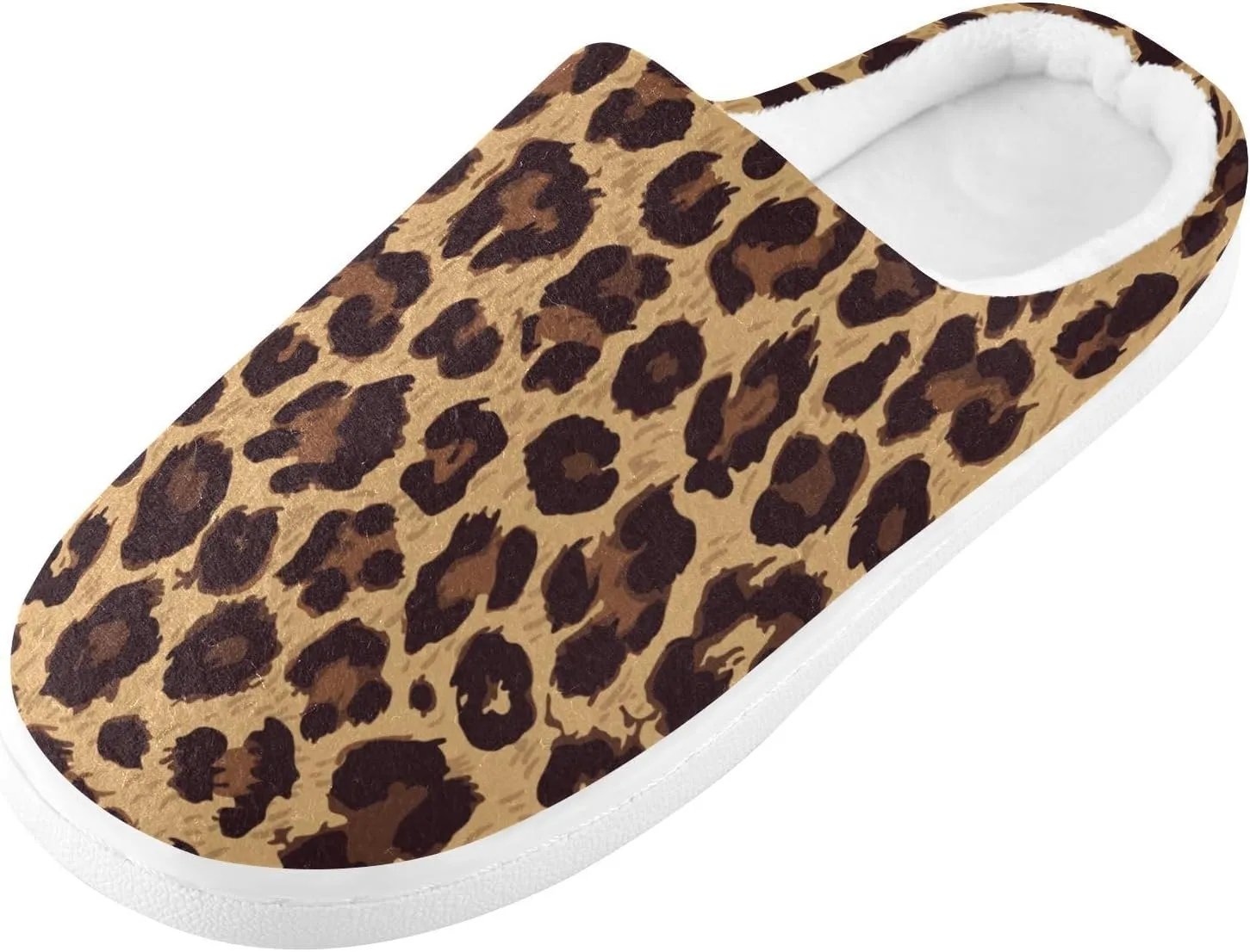 GAIGEO Slippers Women Simple Cute Cow Spots, Non Slip Slippers Women for Indoor Bedroom, Warm Winter House Shoes