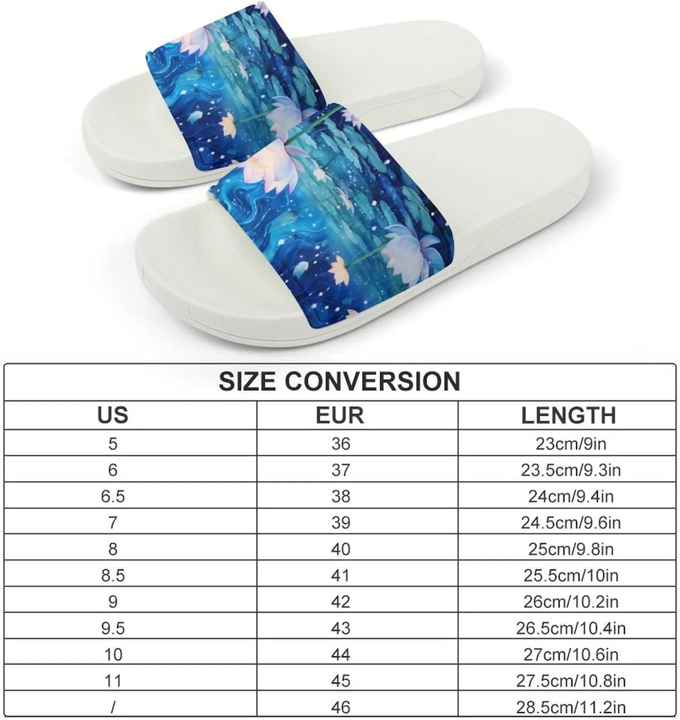 Galaxy Lotuses Flower Open Toe Slippers for Women And Men Non Slip Shower Slippers Home Slippers
