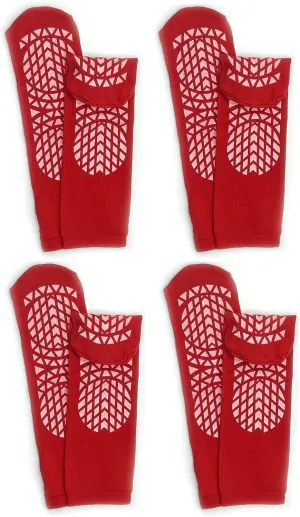 GBM Secure Step Double-Sided Tread Non Slip Safety Socks, 4 Pair