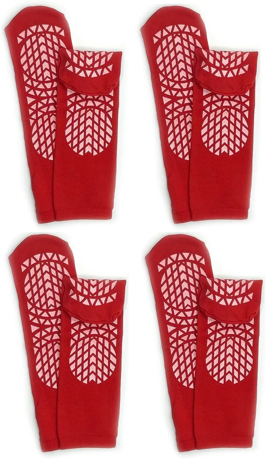 GBM Secure Step Double-Sided Tread Non Slip Safety Socks, 4 Pair
