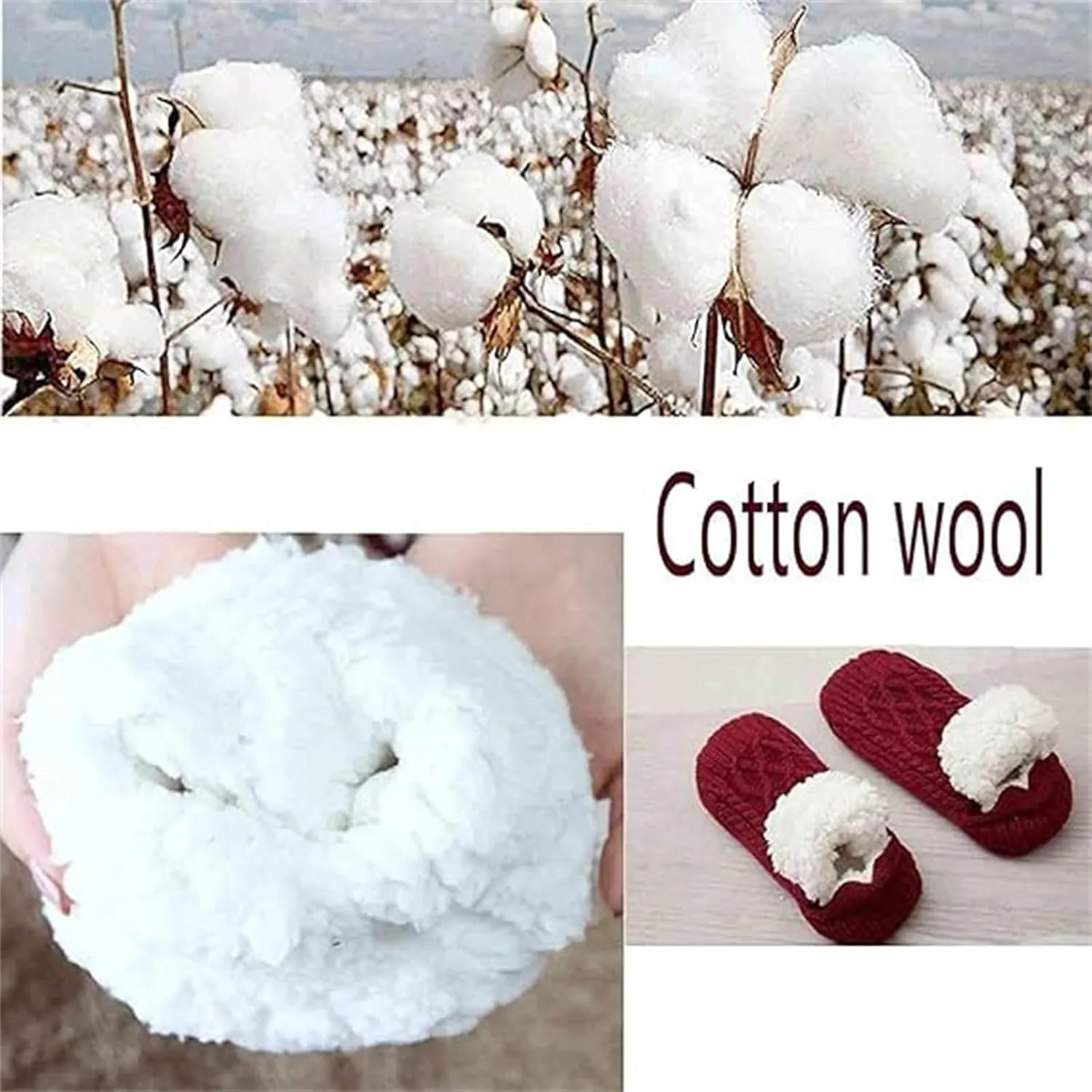 Gebarun Thermal Socks, Indoor Non-Slip Thermal Socks, Fleecesox Fleece-Lined Non-Slip Thermal Slippers Socks