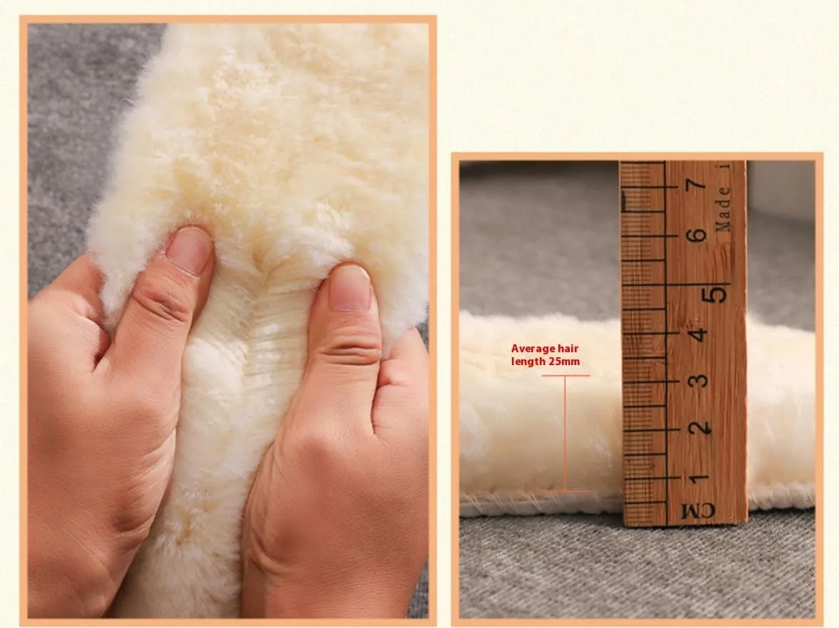 Genius Australian Sheepskin Wool Shoe Insoles for Kids, Warm Wool Shoe Inserts,Children Shoe Insoles for Boots, Fleece Snow Shoe Inserts (26 (18cm,7.1"))