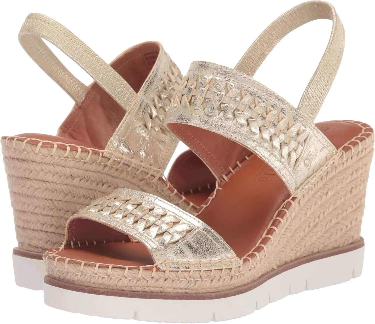 Gentle Souls by Kenneth Cole Women's Elyssa Two-Band Braid Wedge Sandal