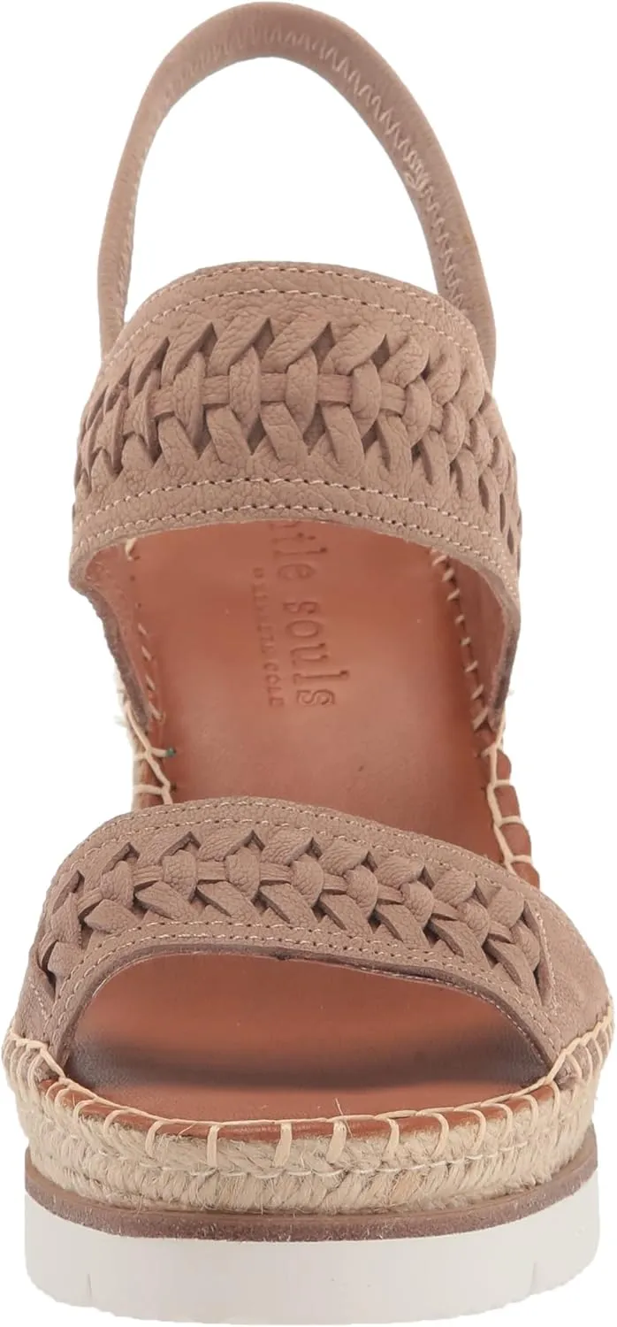 Gentle Souls by Kenneth Cole Women's Elyssa Two-Band Braid Wedge Sandal