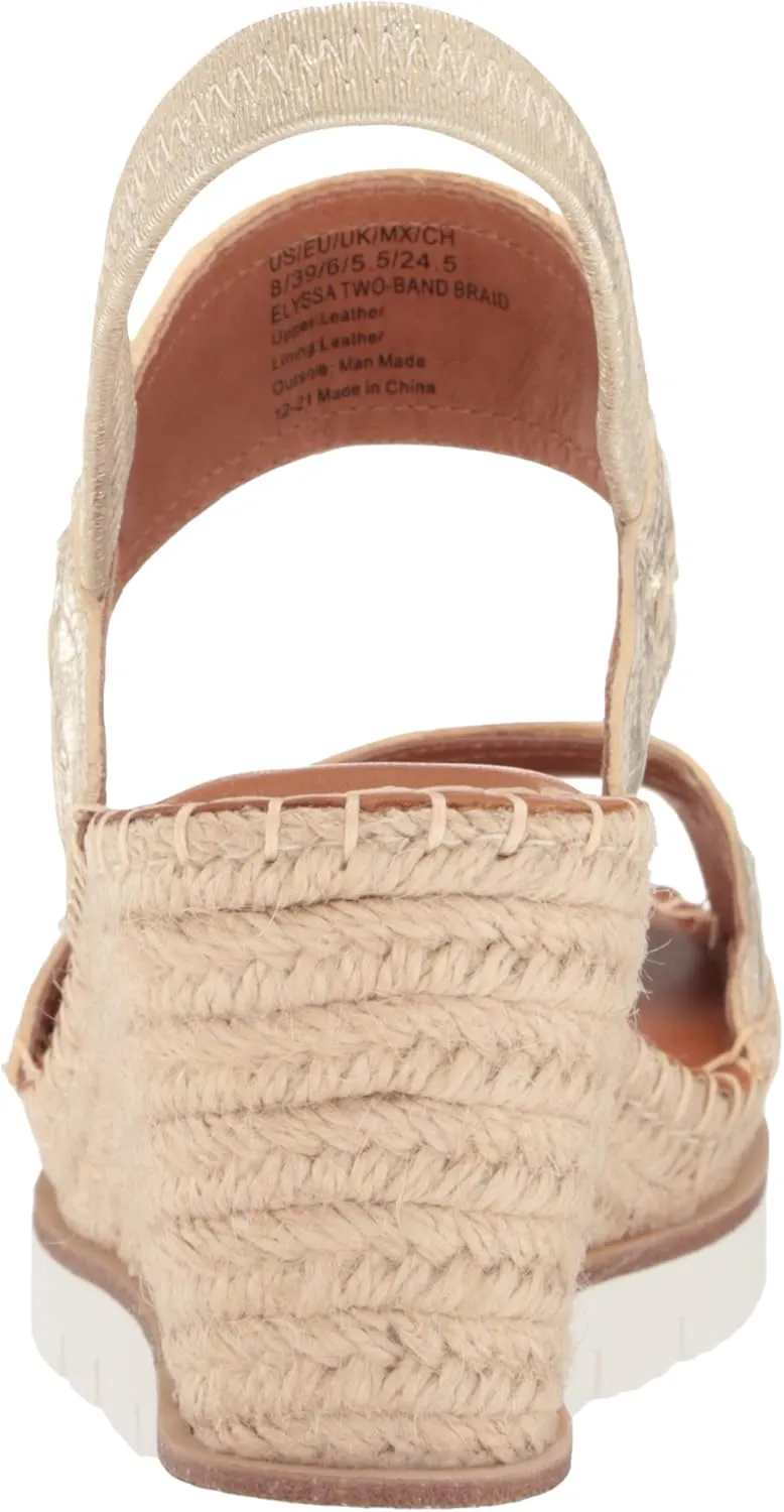 Gentle Souls by Kenneth Cole Women's Elyssa Two-Band Braid Wedge Sandal