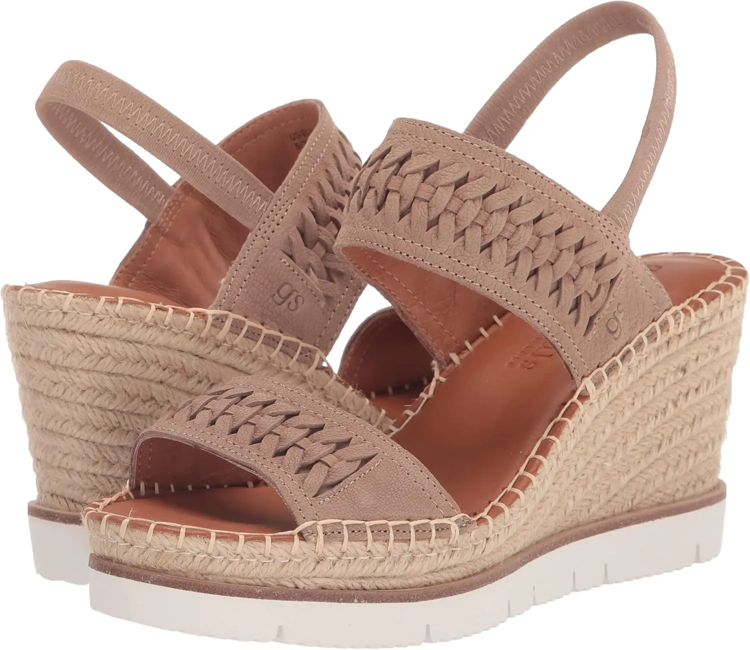 Gentle Souls by Kenneth Cole Women's Elyssa Two-Band Braid Wedge Sandal