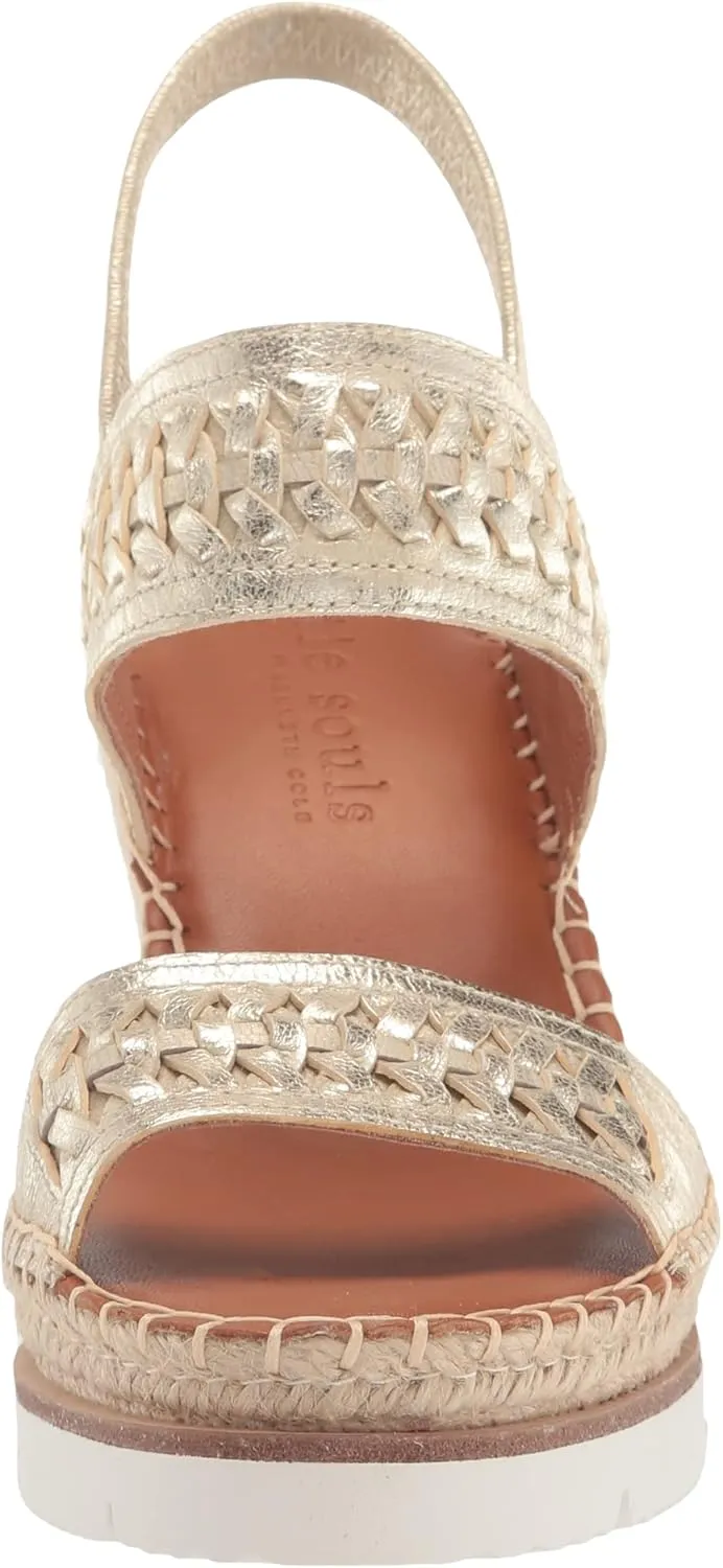 Gentle Souls by Kenneth Cole Women's Elyssa Two-Band Braid Wedge Sandal