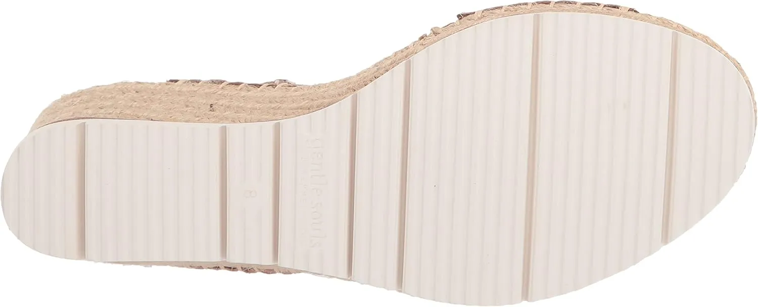 Gentle Souls by Kenneth Cole Women's Elyssa Two-Band Braid Wedge Sandal