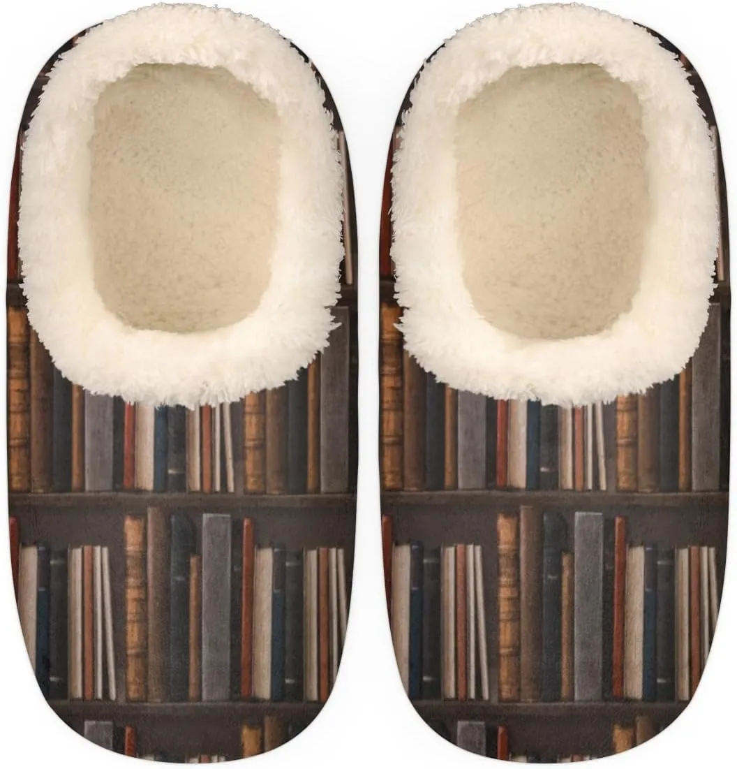 Geometric Cactus Floral Slippers for Women， Soft Cozy Warm Fuzzy Memory Foam House Slippers， Non Slip Closed Back Winter Comfy Plush Ladies House Shoes for Indoor Bedroom
