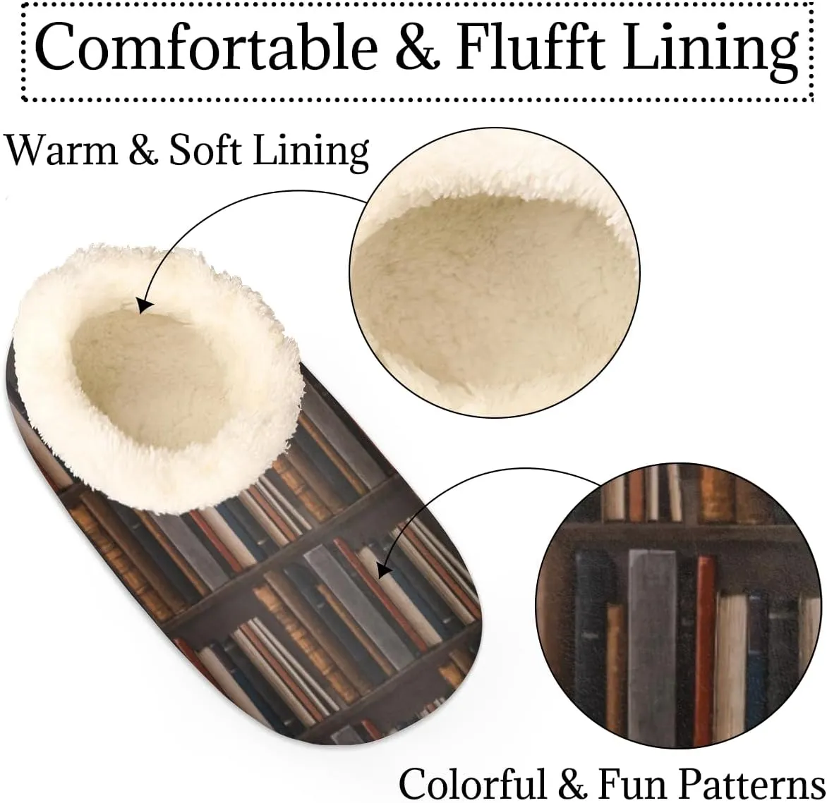 Geometric Cactus Floral Slippers for Women， Soft Cozy Warm Fuzzy Memory Foam House Slippers， Non Slip Closed Back Winter Comfy Plush Ladies House Shoes for Indoor Bedroom