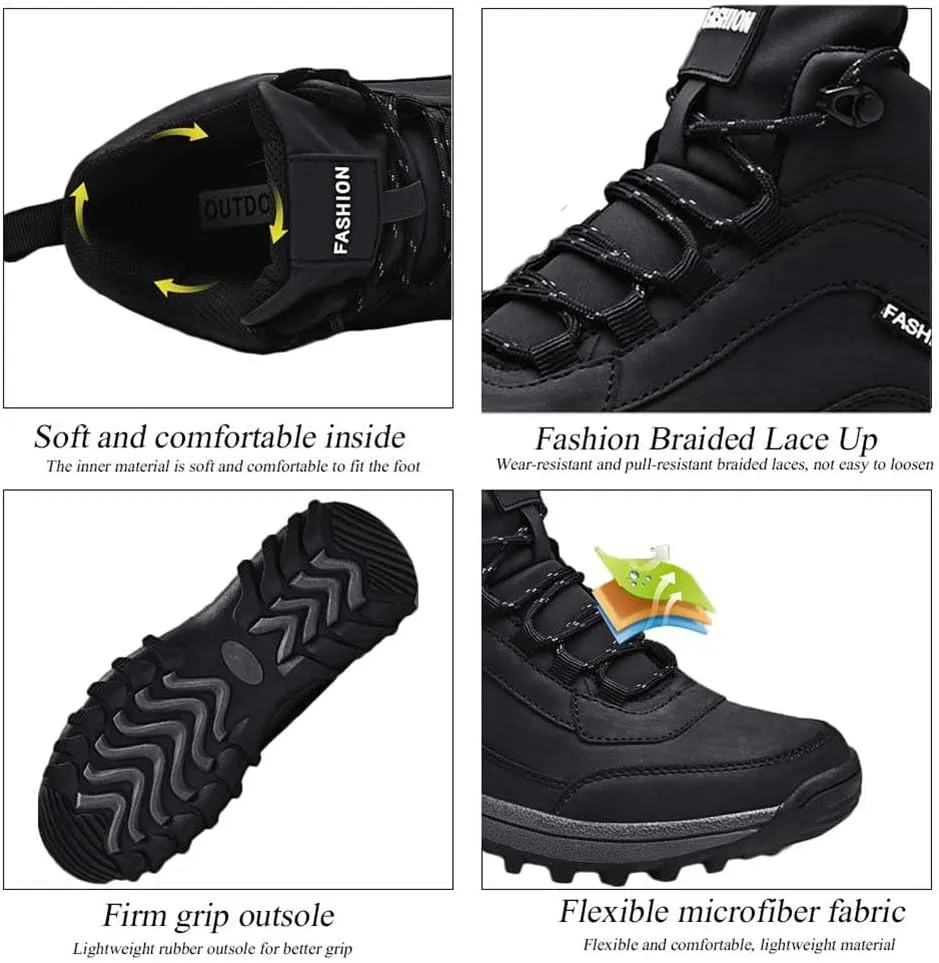 GEXECEUSS Hiking Shoes Men Lightweight Outdoor Wading Breathable Sneakers Low-Top Anti Slip Shock Absorption Camping Walking Shoes