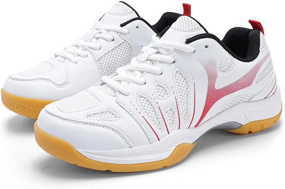 GEXECEUSS Men's Comfortable Badminton Shoes for Sport: Womens Breathable Tennis Shoes for Training - Adults Pickleball Sneakers