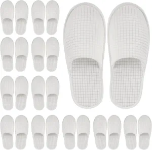 Geyoga 12 Pair House Slipper for Guest Non Slip Disposable Slipper for Travel Washable Reusable Closed Toe Hotel Bridesmaid Indoor Spa Wedding Party Shoeless Home