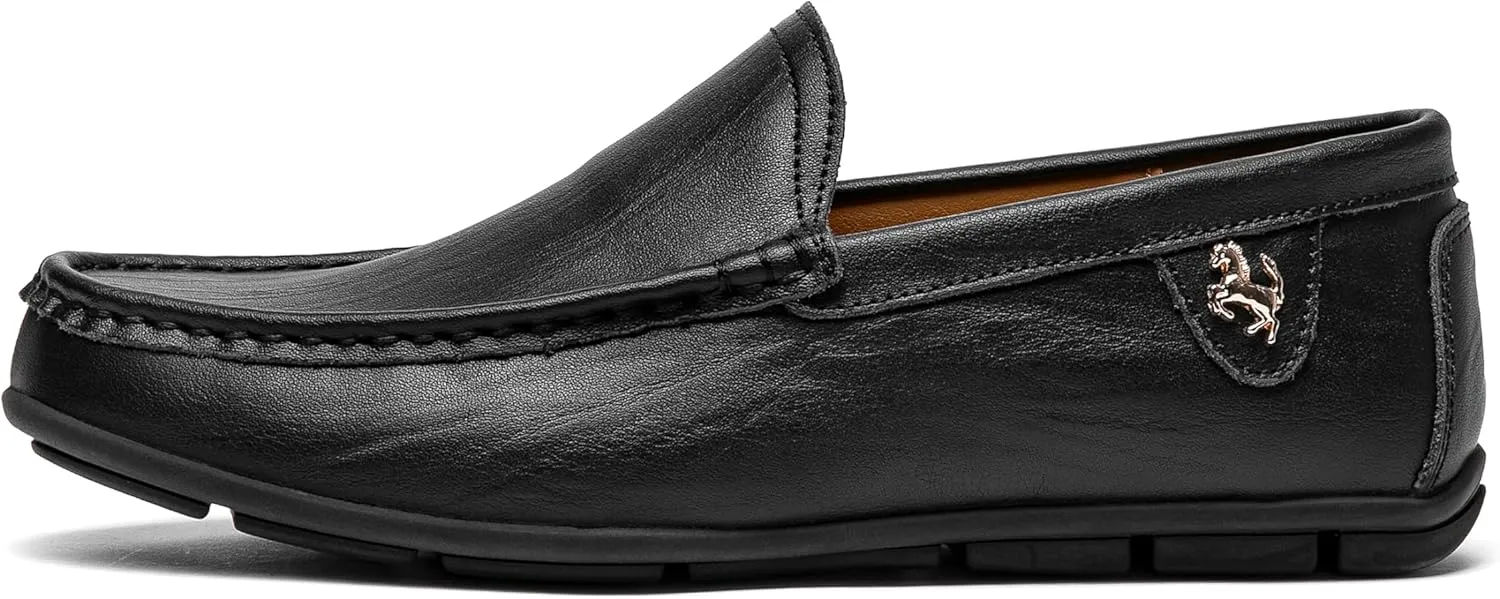 Go Tour Men’s Casual Leather Fashion Slip on Loafers Shoes