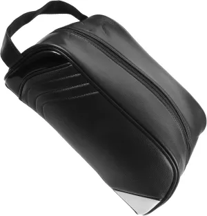Golf Shoe Bag PU Organizer with Zipper for Travel Sports Daily Use Portable Storage for Golf Shoes Cycling Tennis More Versatile Shoe Pouch for Men