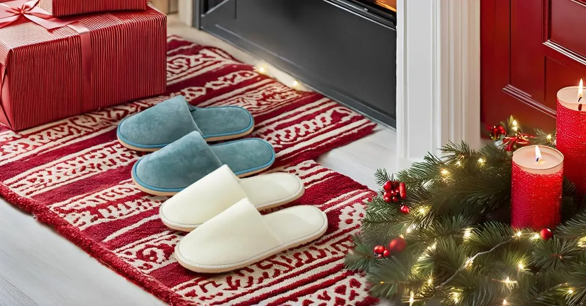 GONG GONG 6 Pairs Non Slip Disposable Slippers, Washable & Reusable, Closed Toe Crystal Velvet Slipper for Guest, Bathroom, House, Hotel, Party, SPA, Wedding